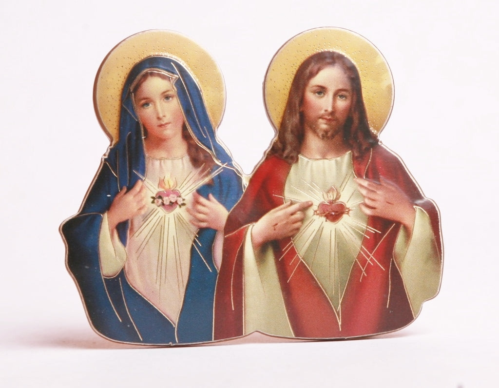 Cuadro con Magnético pequeño - Sagrado Corazon de Jesús y de María