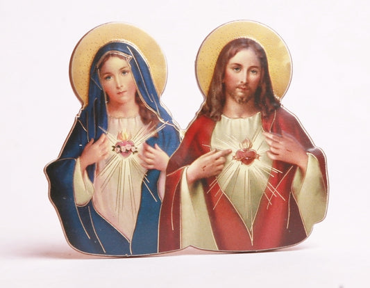 Cuadro con Magnético pequeño - Sagrado Corazon de Jesús y de María
