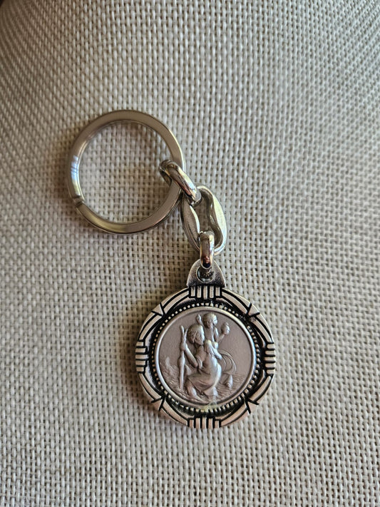 Llavero San Cristóbal y Virgen de Lourdes